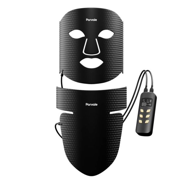 LED Gezicht + Nekmasker Zwart